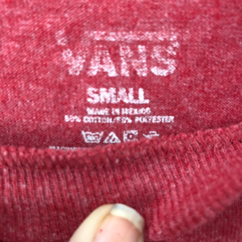 Vans Red Cropped Tee - Picture 2 of 2
